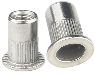 Staffe pieghevoli per mensole, Assortimento di inserti filettati a testa piatta in acciaio inossidabile 304 da M3 a M12 70 pezzi(M12(10PCS))
