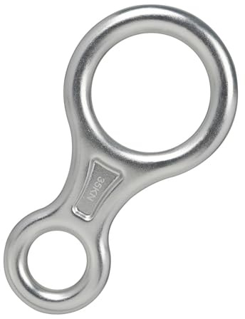 Wiffe Multipurpose 35KN Fig 8 Belay Device, Aluminum Climbing Descender Suitable for Outdoor Recreation, Supports 8-13mm Rope Abseil Gear
