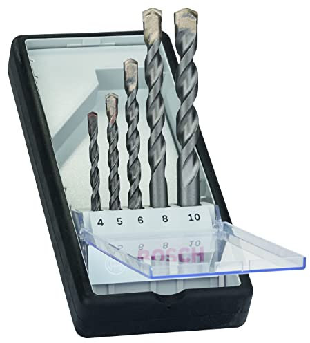 Bosch Professional 5-teiliges CYL-3 Betonbohrer Set (für Beton, Robust Line, Ø 4–10 mm, Zubehör Schlagbohrmaschine)