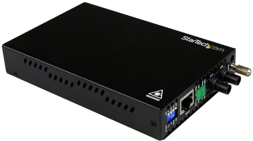 StarTech.com ET90110ST2 - Conversor de Medios Ethernet 10/100 Mbps a Fibra multimodo, Negro
