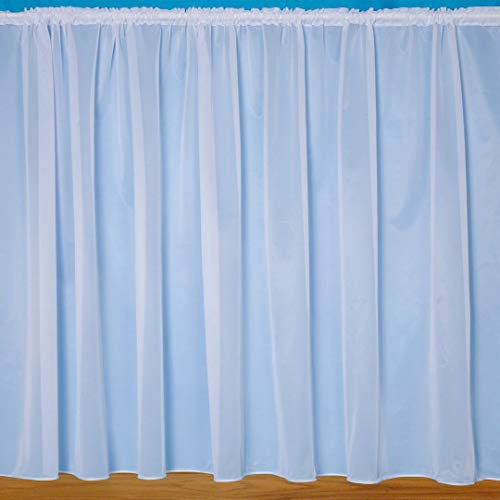 John Aird Denise - Plain White Net Curtain With Weighted Base - Width Sold By The Metre Drop: 36 (91cm)