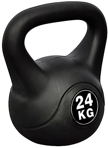 vidaXL Pesa Rusa de 24 kg Negra Kettlebell Musculación Fitness Ejercicio