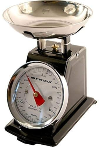 3kg Traditional Retro Mechanical Kitchen Weighing Scales (BLACK)