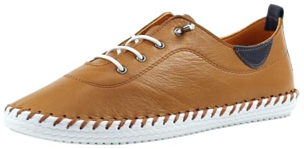 Lunar St. Ives Tan Leather Plimsoll Tan Size 5