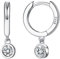 ORAZIO Creolen Ohrringe Silber 925 Klein Creolen mit Hängend Anhänger Zirkonia/Mond/Stern/Herz/Blitz/Kristalltropfen Huggie Creolen mit Anhänger Ohrhänger Baumelnde Ohrringe für Damen