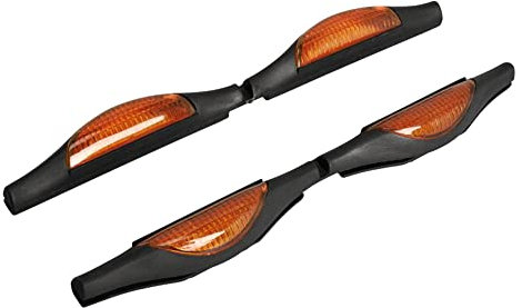 SolaDirect Car Door Protectors Bump Stop Edge Guard Strip Dent Reflectors Clip On Car Rear Front Door Scratches Protection (Orange)
