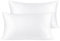 Fittia Premium 2er Set Satin Kissenbezug 40x80cm Superweich Kopfkissenbezug Kissenhülle Kissen mit Hotelverschluss für Haar und Haut, Weiß