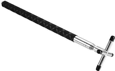 PATIKIL Rétractable Billards Queue Bâton Pont, Silicone Billard Queue Accessoire avec Amovible Croix Laiton Pont Tête pour Billard Table Concours, Argenté
