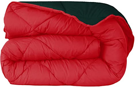 various Edredón Nórdico Bicolor - Edredón 400 gr/m² Microfibra de Poliéster 100% Reversible Transpirable Rellno Fibra Hueca siliconada válido para Cama de 90/105-180 x 270 cm Color Rojo y Negro