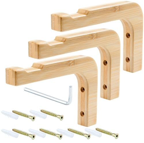 BAM BOO BOX - Support mural en bois pour plantes, support de suspension pour fleurs, crochet mural en bois