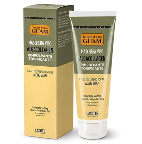 Guam, algacollagen uppstramande och tonande ansiktsmask med grön lera och guam-alger, förfinar och jämnar ut huden, Made in Italy, 75 ml