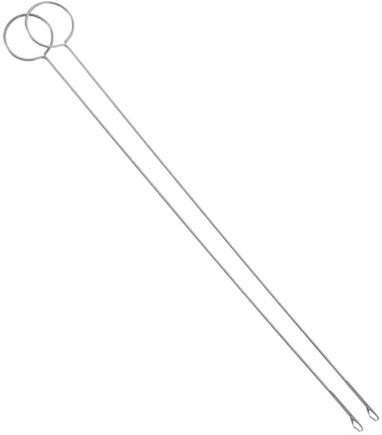 PartyKindom 2pcs Stainless Steel Loop Turner Hooks for Bias Tubing Latch Hook End Sewing Tool for Turning Button Strings DIY Knitting Accessories for Fabric Belts and Craft Sewing