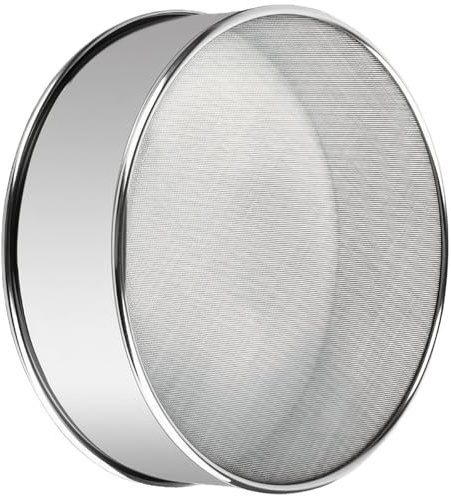 Tressify 11 In Heavy Duty Flour Sifter, Stainless Steel Fine Mesh Sieve For Baking & Soybean Milk, Concludes With Cleaning Brush