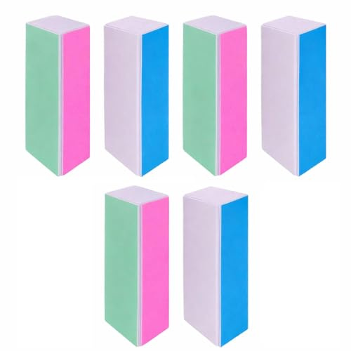 6 blocchi di lucidatura a 4 lati per unghie, lima levigatura 4 lati, manicure professionale, Nail File Buffer Unghie elimina le strisce e crea una lucentezza, levigatura e lucidatura delle unghie