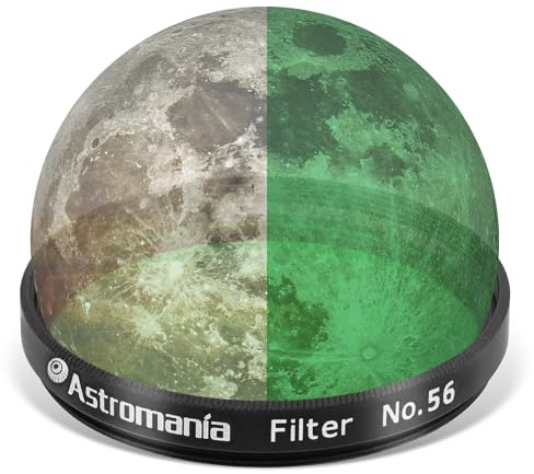 Astromania Telescope Filter 2 Inch - #56 Green, Planetary Filter for Astronomy Telescope & Eyepiece, Telescope Color Filter for Enhancing Contrast in Lunar Planetary Observation