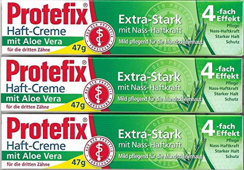 Protefix Extra Strong Denture Fixing Cream Aloe Vera 3 Pack