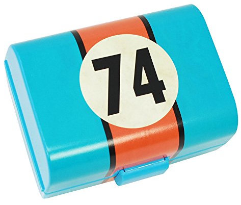 com-four® Brotdose mit Deckel im Vintage Stil - Lunchbox mit 3 Fächern - Frühstücksbox mit Trennwänden - Kunststoffdose - Aufbewahrungsbehälter für unterwegs 17 x 13 x 10 cm (1x Big-Box - Nr. 74)