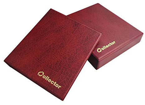 COLLECTOR - Banknote Album in Case Folder Book Notes Banknotes with 15 Pages and 15 Dividers - Very Big Capacity (Red)