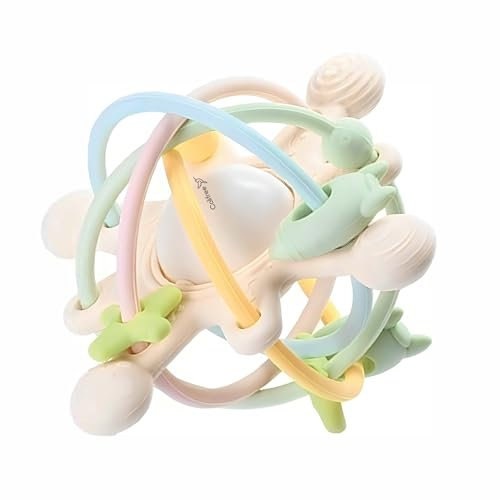 Colifree® - Beißring baby, baby spielzeug ab 3 monate, flexibles Design mit rassel Beißspielzeug, Leicht zu greifendes Spielzeug, Ideal fūr kleine hände, motorikspielzeug, BPA-frei Silikon