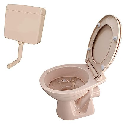 Belvit Inodoro Bahama Beige con tapa de cierre suave y cisterna