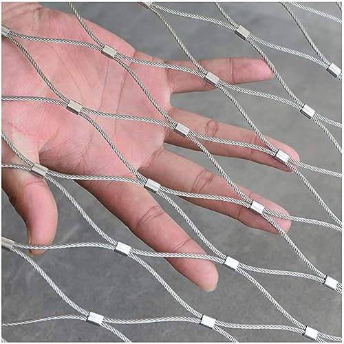 Metallgitter Maschendrahtzaun Netz Edelstahl Gitter Drahtzaun Lochabstand 4cm/5cm für Hasenzaun Schutznetz Wildzaun Katzennetz für Balkon Drahtverstärkt Hühnerzaun Weidezaun ( Farbe : 4cm , Größe : 1.