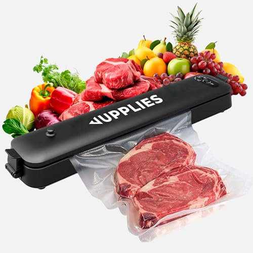 JUPPLIES Envasadora al Vacio Domestica - Embasadoras Vacio Alimentos Profesional - Maquina al Vacio para Conservación de Alimentos - Selladora al Vacio con 5 Modos (Envasadora)