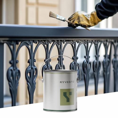 RYVESTO Mykafer - Smalto ferromicaceo per ferro con aspetto metallizzato. Colore grigio antracite - LT 2,5