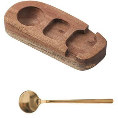 Plateau à œufs en bois pour œufs durs (avec cuillère)