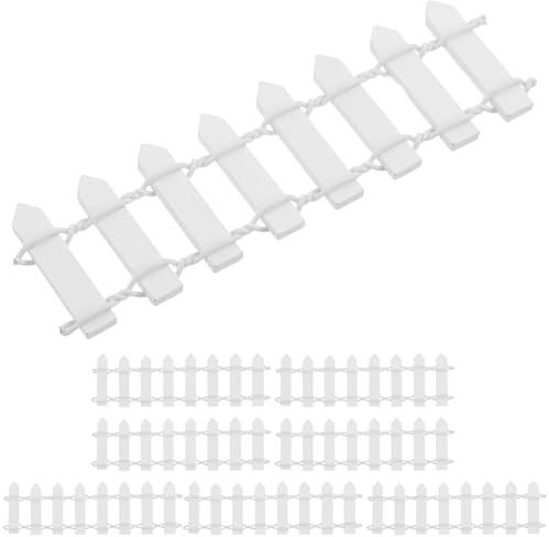 UPKOCH 8 Piezas Valla Creativa de Micro Paisaje Mini Accesorios de jardín Valla de piquete para Manualidades Mini Valla para casa de muñecas Mini Valla para macetas Madera de Pino Blanco