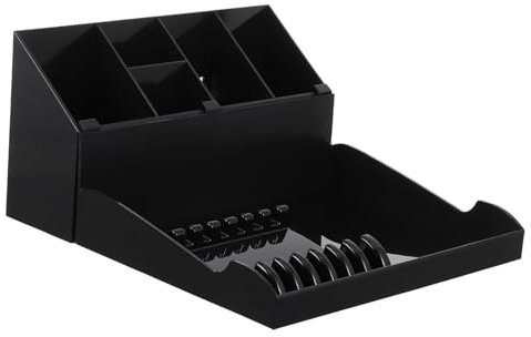 SMASOLO 1 Set Professional Haircut Organizer Set Durable Scissor Holder Rack for Hairdressing Combs and Clips Lightweight Storage Tray for Salons and Home Use Includes Rack Tray