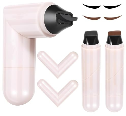2 Piezas Sello de Delineador de Ojos, Eye Liner Stamp, Eyeliner Stamp de Ojos de Doble Cabeza, Impermeabilización de Larga Duración, Fácil de Retirar (Negro + marrón)
