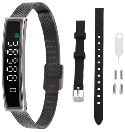 Yanmis Health Fitness Tracker, BT5.3 Pulsera Inteligente para Hombres, a Prueba de Agua, Recordatorio de Llamadas, Control de Fotos, Actividad Visualizada y Rastreador de (Black)