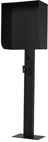 petour Soporte de pared con protección contra la lluvia, columna de soporte de hierro resistente a la intemperie, soporte universal para wallbox, poste de montaje de 135 cm, soporte para columna de