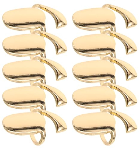 TOPBATHY Anillos Punta Dedos Ajustables de Aleación Retro Dorados 10 Piezas Protectores de Uñas Vintage Estilo Bohemio para Manicura y Cuidado de Uñas en Casa