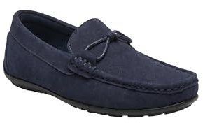 SIRRI pojkar mockasiner loafer skor falsk mocka marinblå slip on skor smart casual skor