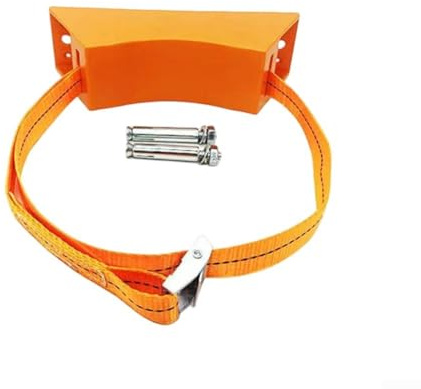 Support mural de réservoir de gaz pour caravane ABS propane avec sangles en nylon Fixation sécurisée pour cylindre de 5 kg (orange)
