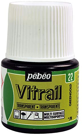 Pebeo Vitrail Stained Glass Effect Glass Paint 45-Milliliter Bottle, gold