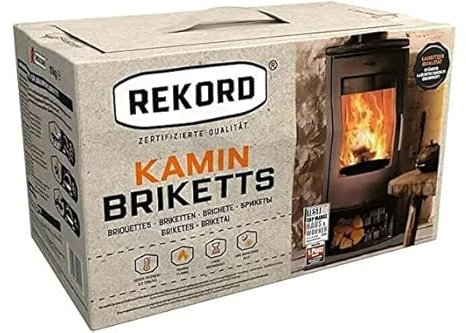 WUEFFE Mattonelle di Lignite - kg 10 - bricchetti mattonella carbone riscaldamento