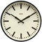 Cloudnola Factory Schwarze Metall Bahnhofsuhr - Designer Wanduhr Schwarz, 30 cm Durchmesser - Moderne Wanduhr ohne Ticken, Batteriebetriebene Quarzuhr