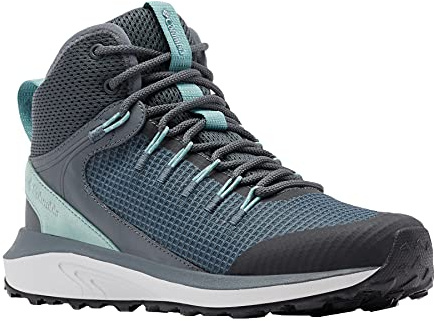 Columbia Trailstorm Mid Waterproof Botas Montaña De Senderismo Y Trekking para Mujer, Gris (Graphite x Dusty Green), 36 EU