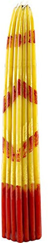 Diveevo Jerusalem Kerzen aus Bienenwachs - 33 Stk. im Bündel I Hochwertige Ritualkerzen L-24 cm Ø-50 mm in Wachs getaucht I Kirchen Kerzen in gelb I Bienenwachskerzen tropf- und rauchfrei