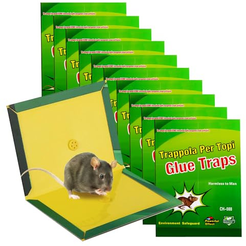 Colla Per Top i,Trappola Per Topi Facile Da Usare Può Catturare Topi Grandi E Piccoli Può Essere Riutilizzata Trappola Per Grandi (10)
