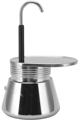 Caffettiera Moka a Beccuccio Singolo, Caffettiera con Piano Cottura in Acciaio Inossidabile, Piccola Macchina per Espresso Portatile di Tipo Italiano, Caffettiera di Grande Capacità per Casa, Ufficio,