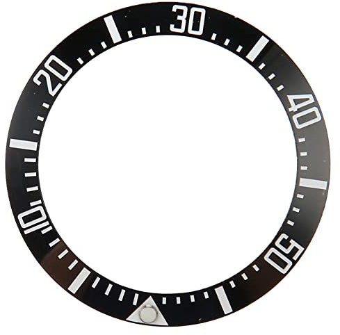 YUYTE Accessorio per la Riparazione Dell'anello della Lunetta Dell'orologio in Ceramica Inserto per la Lunetta Dell'orologio da 40 Mm per Orologiaio (Carattere Bianco Dorso Nero)