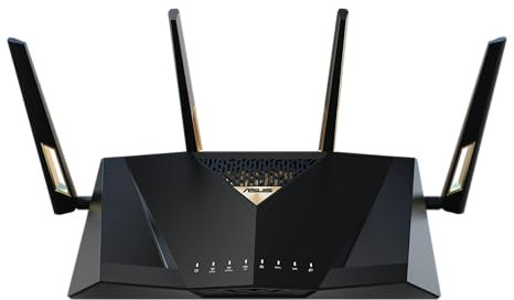 Asus RT-BE88U RT-BE88U Router de Rendimiento Extensible de Doble Banda WiFi 7 AiMesh 4K-QAM, MLO, Puertos duales 10G, SFP+, Cuatro Puertos 2.5G, Cuatro Puertos 1G, Capacidad WAN/LAN 34G
