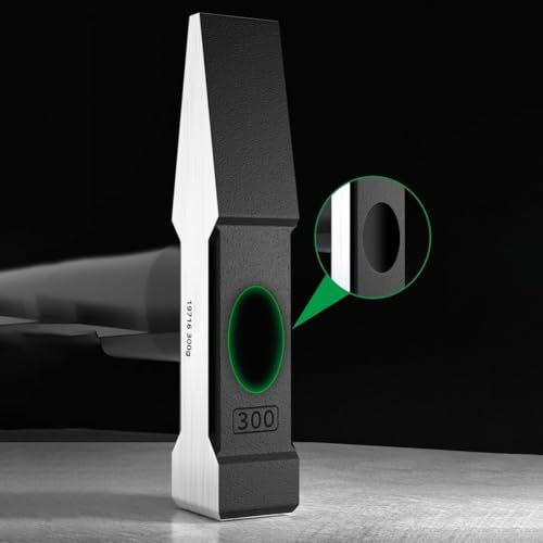 Martello a becco d'anatra, in acciaio al carbonio ad alto tenore di carbonio, martello geologico a testa piatta, martello per esplorazione geologica con punta appuntita (500 g)