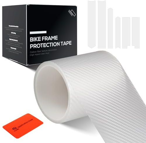 CNCLOL Fahrrad Rahmenschutzfolie, Fahrrad Lackschutzfolie 3m(0.5mm x 4 x 118)-Kohlefaser-Muster,Rahmenschutz Lackschutz für Mountain Bike/Rennrad/Gravel/Trail/Enduro/Freeride/ebike und DH etc.