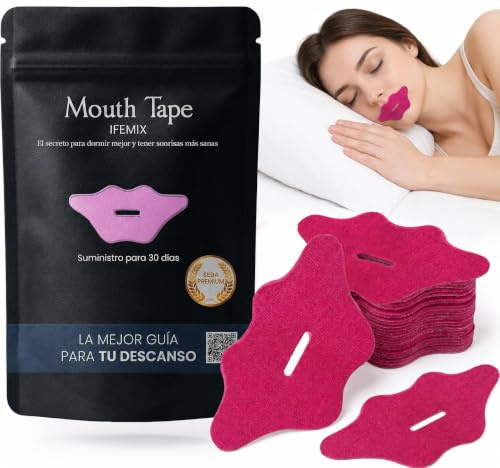 IFEMIX Mouth Tape De Seda Premium + EBook Con Guía De Uso, Antironquidos Para Dormir, Tiras Bucales Para Dormir, Cinta Bucal Para Dormir Hipoalergénica, Mouth Tape For Sleeping, Myotape