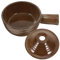 BESTYASH 1Pieza de Barro con Tapa Olla para y Arroces Utensilios de Cocina Resistente Altas para Microondas y de Limpiar