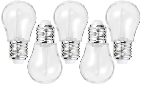 Alipis 5pcs Empty Lip Gloss Bottles Light Bulb Shape DIY Plastic Lip Gloss Containers at Home Salon